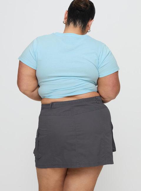 Lieutenant Cargo Mini Skirt Slate Product Image