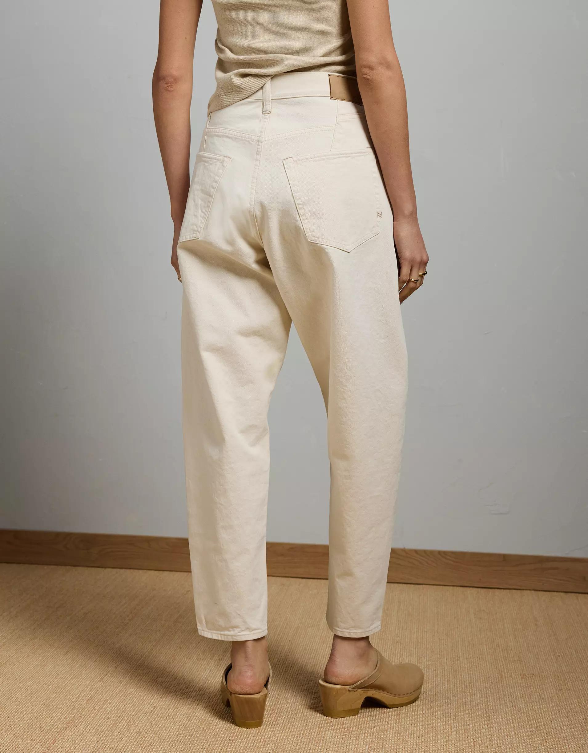 AE77 Premium Pleated Barrel Jean Product Image