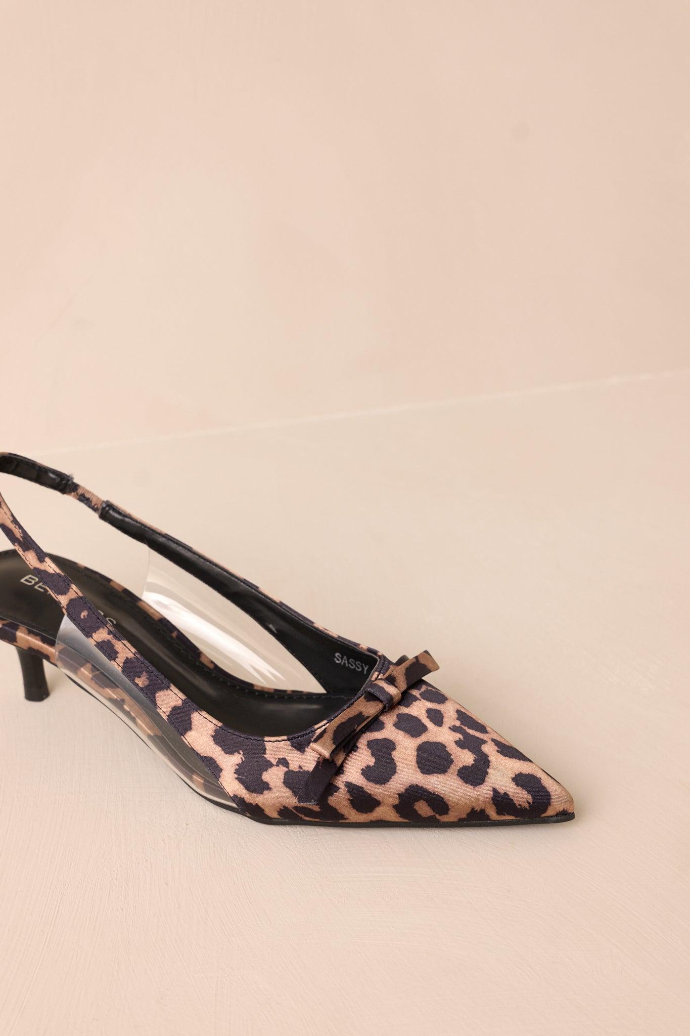 Regal Steps Leopard Print Slingback Kitten Heels Product Image