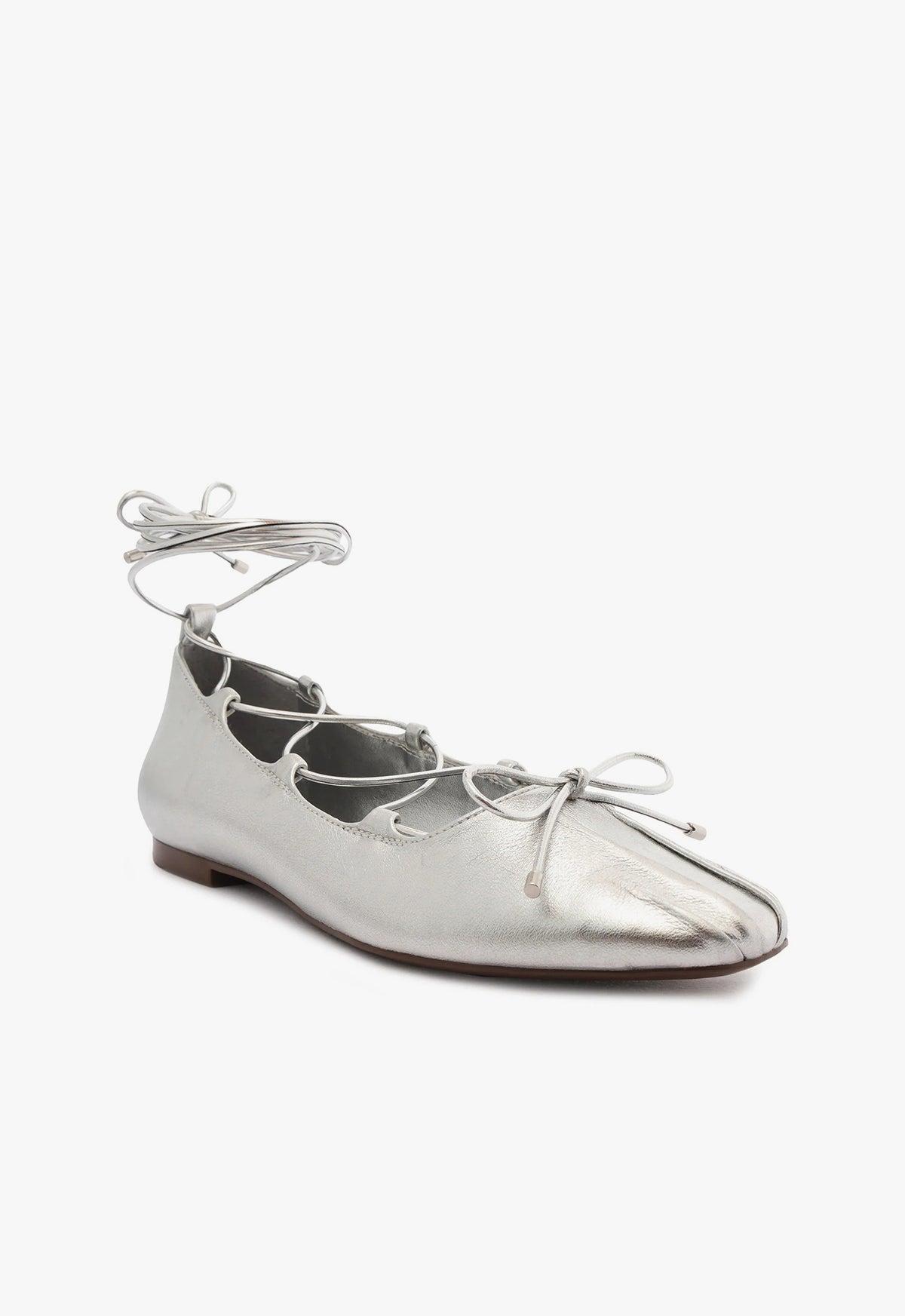 Arissa Lace Up Leather Flat Product Image