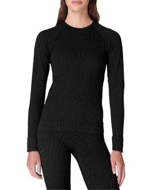 Sweaty Betty Animal Jacquard Crew Neck Base Layer Top Product Image