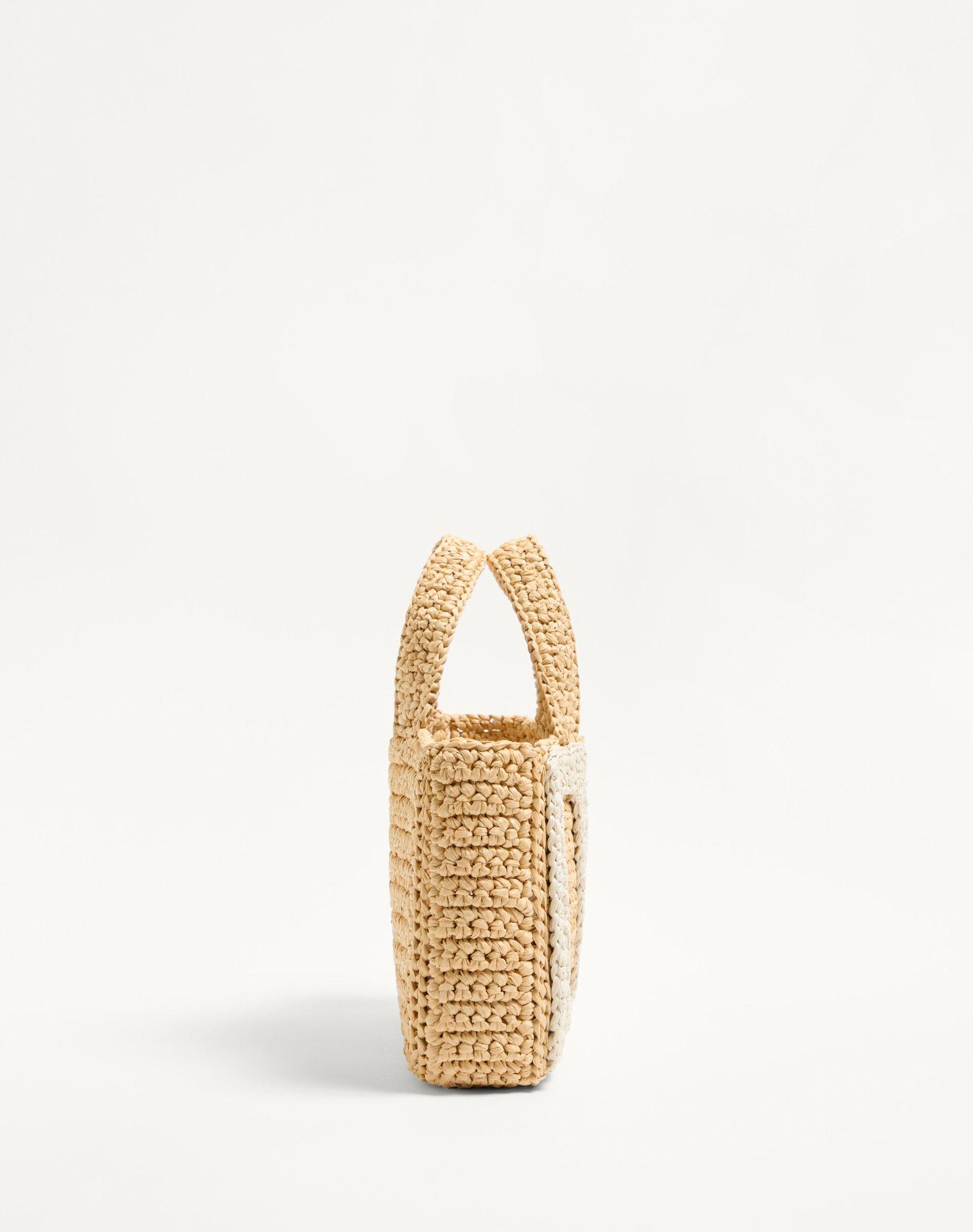 Valentino Garavani Viva Superstar Small Shopping Bag In Raffia Product Image