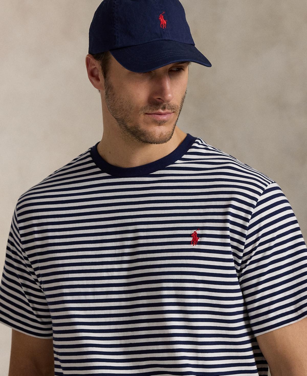POLO RALPH LAUREN Striped Jersey T-shirt In White Product Image