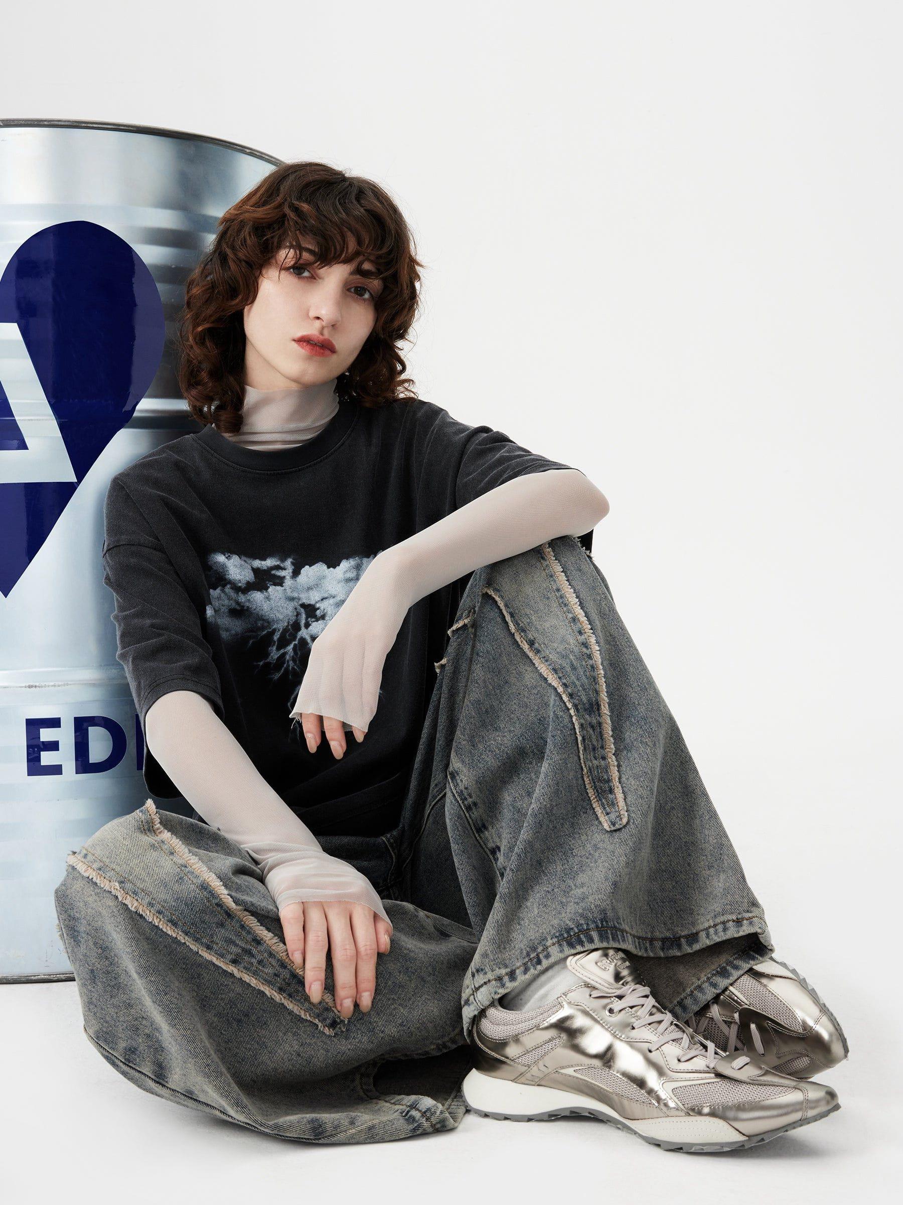 Aelfric Eden Lightning Print Washed Tee Product Image