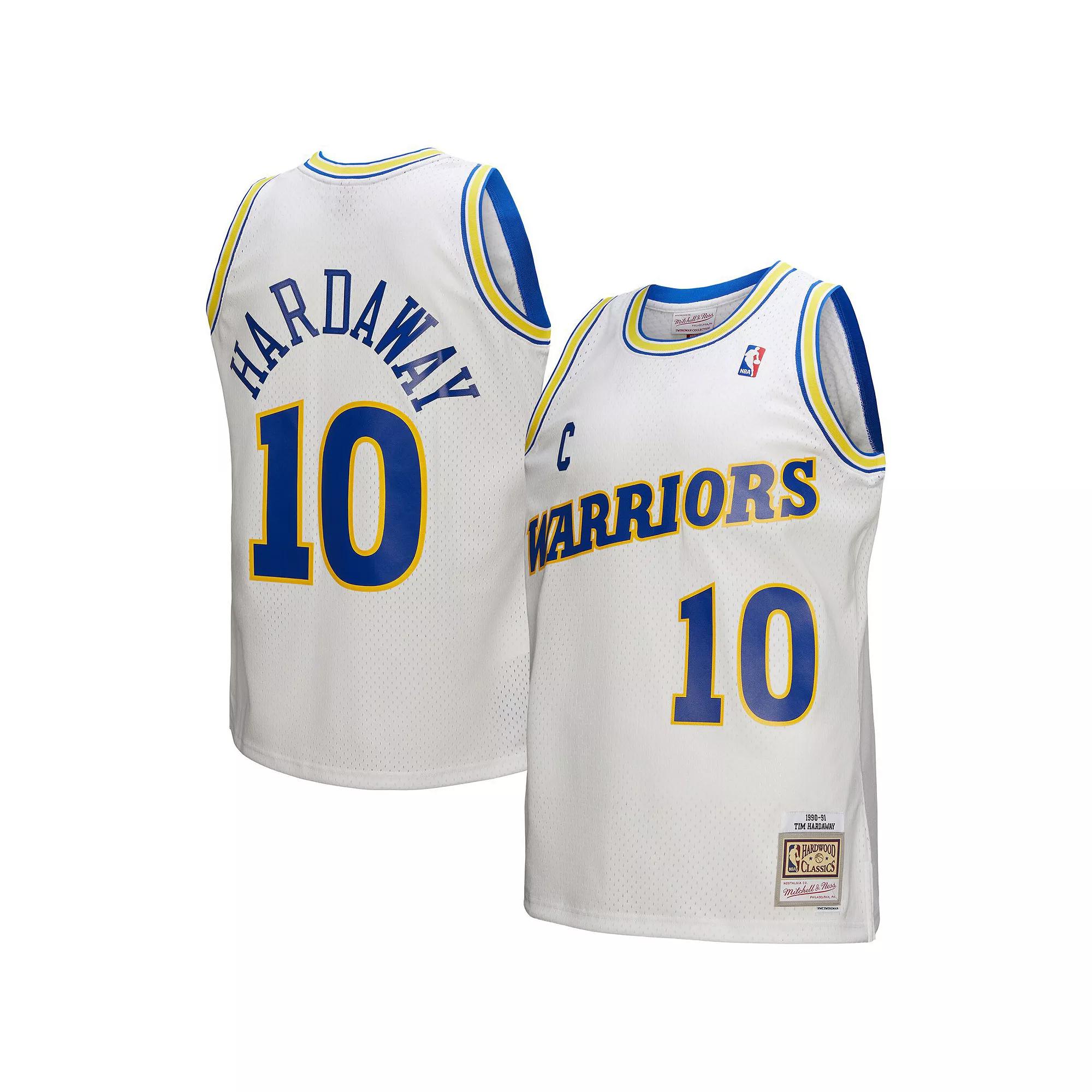 Men's Mitchell & Ness Tim Hardaway White Golden State Warriors Hardwood Classics 1990/91 Swingman Jersey,  Product Image