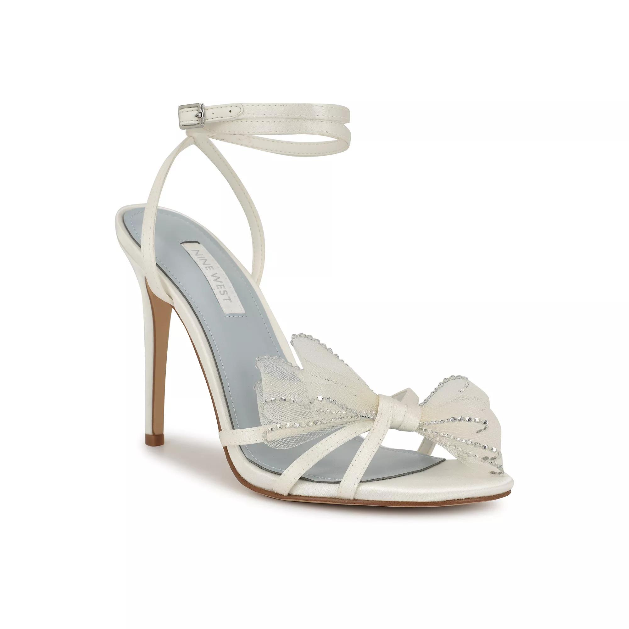 Nine West Minky Bridal Women's Stiletto Heel Dress Sandals,  Product Image
