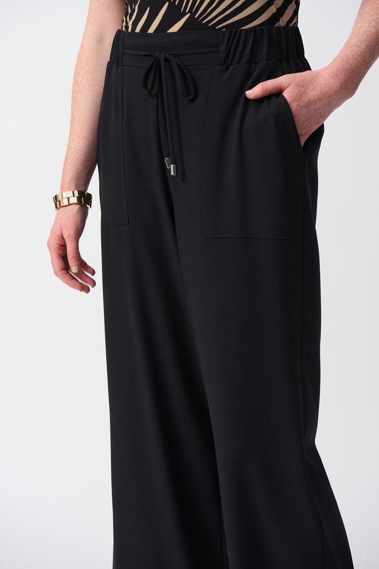 Textured Woven Wide Leg Pants Product Image