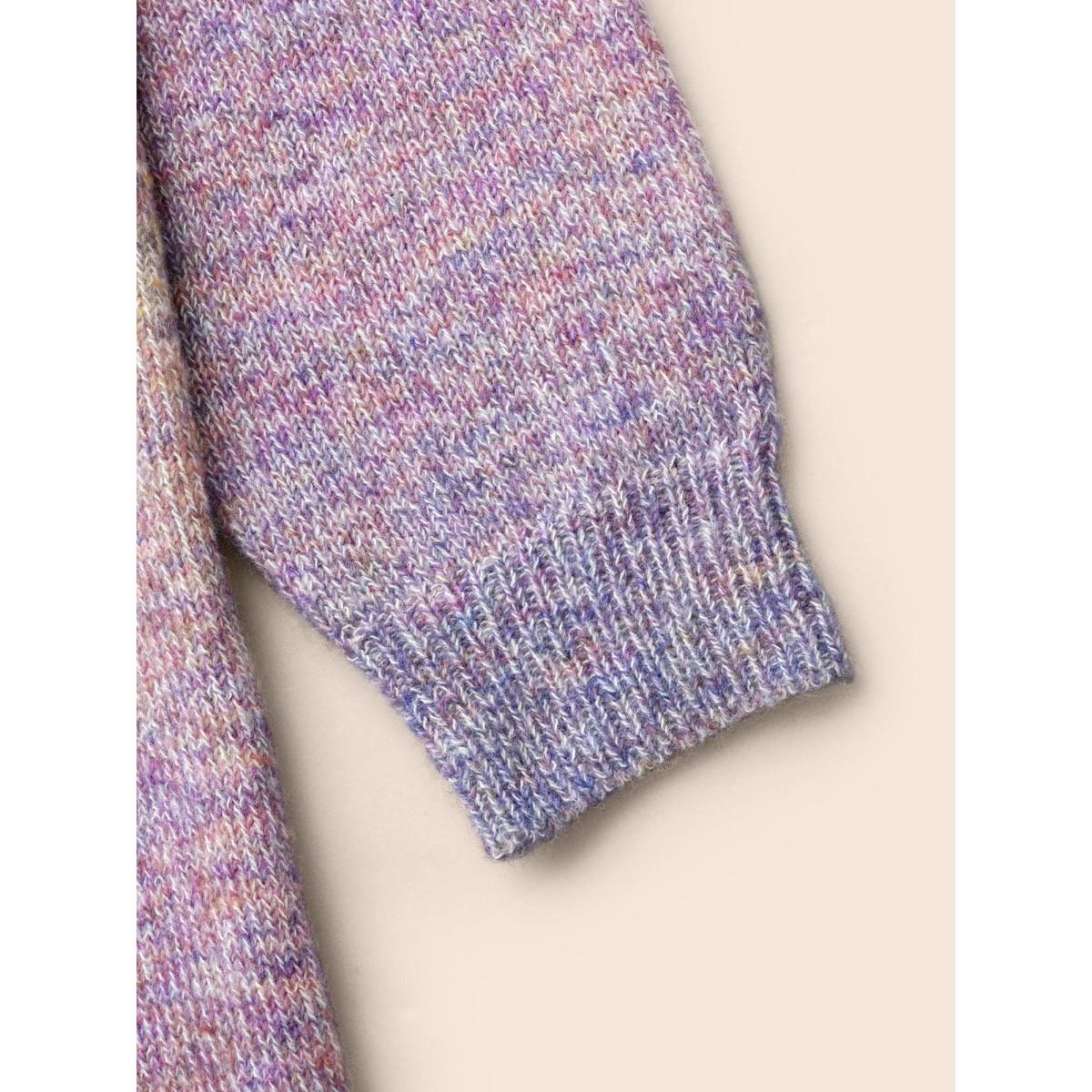 Plus Size Gradient Dyeing Patch Pocket Cardigan Multicolor Women Casual Loose Long Sleeve Everyday Cardigans BloomChic 26/4X Product Image