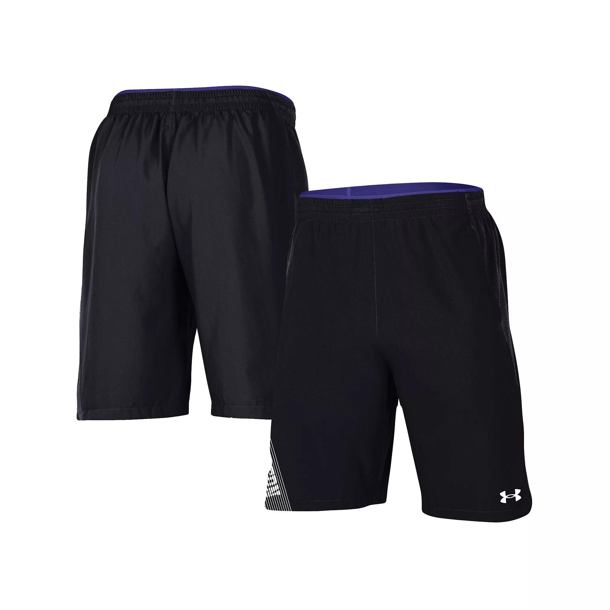 Men's Under Armour Black Northwestern Wildcats 2021 Sideline Woven Shorts,  Product Image