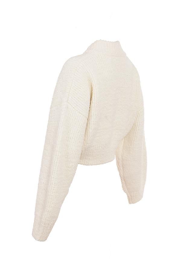 Salilah  cream chenille blend bomber jacket - sale Product Image