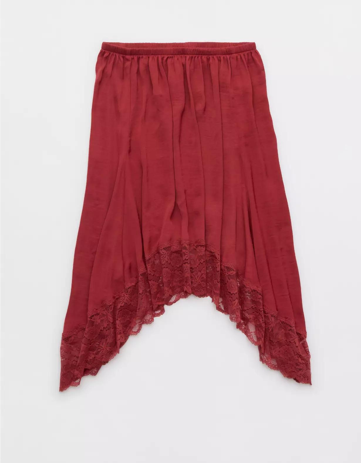 Aerie Handkerchief Midi Skirt Product Image