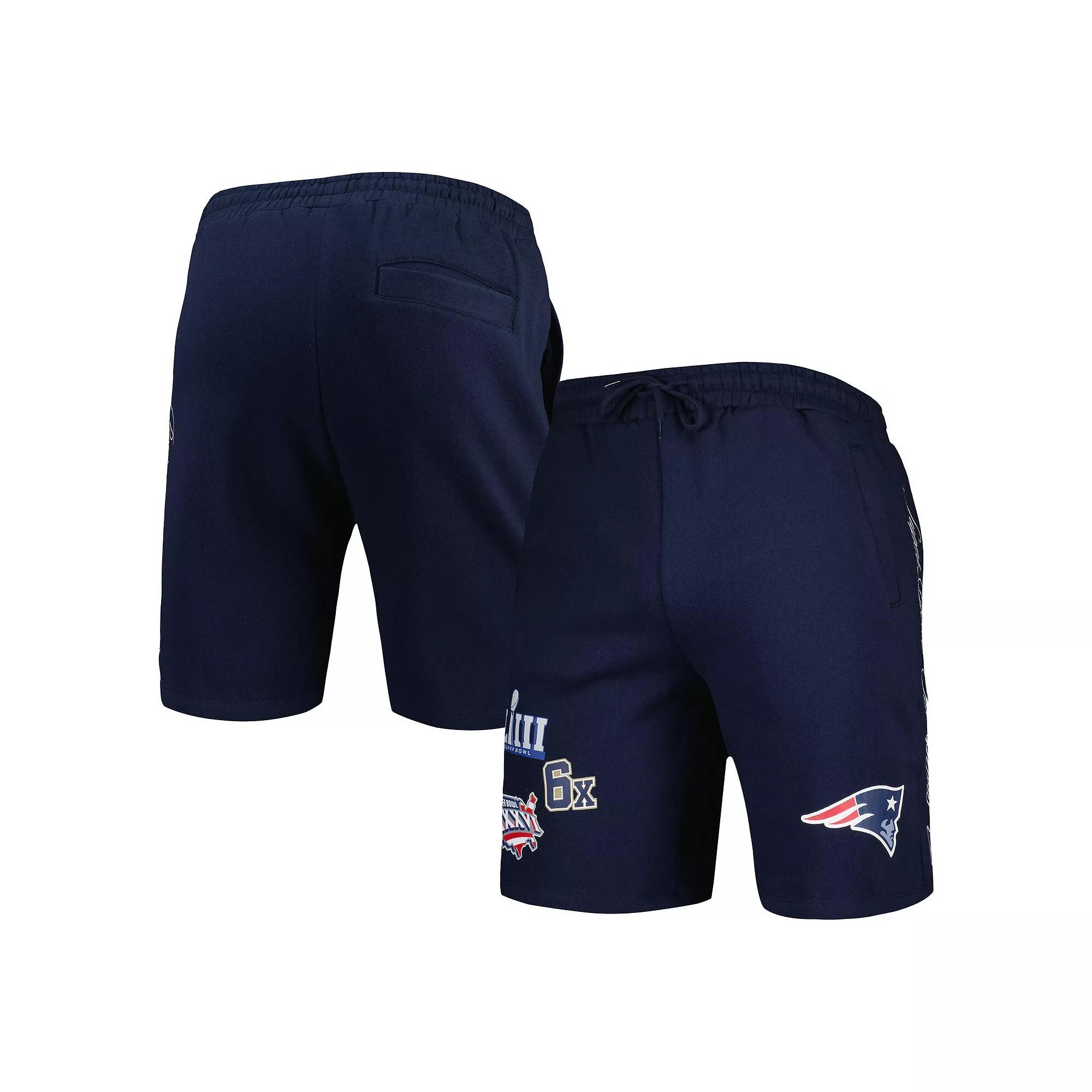 Men's New Era Navy New England Patriots Historic Champs Shorts,  Product Image