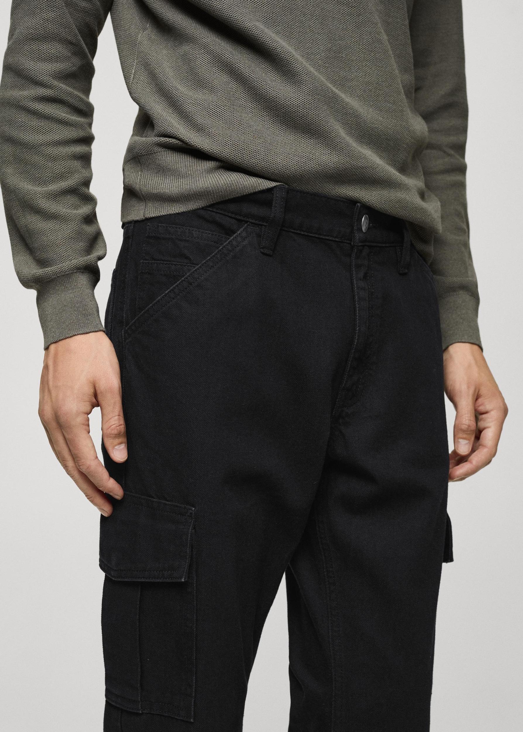 Straight-fit cargo jeans - Men | MANGO USA Product Image