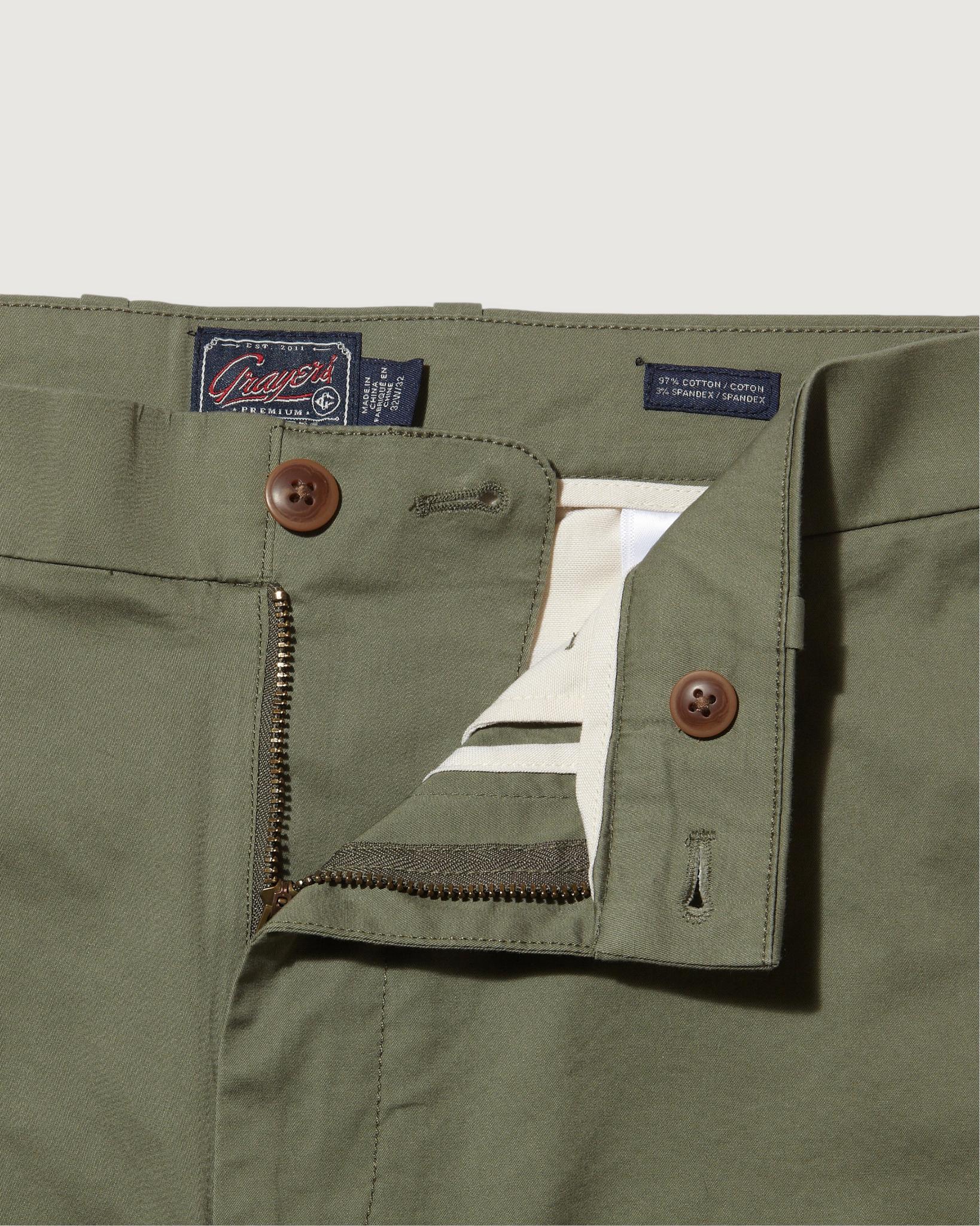 Thompson Flex Stretch Chino (Relaxed Fit) - Olivine Product Image