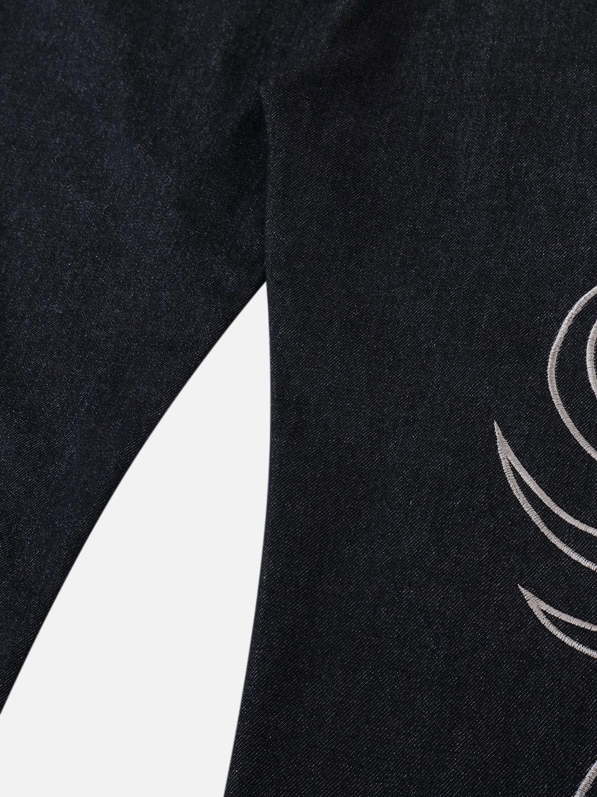 Aelfric Eden Baggy Barrel Embroidery Jeans Product Image