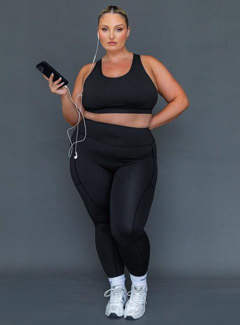 Unstoppable Activewear 7/8 Leggings Black Curve Product Image