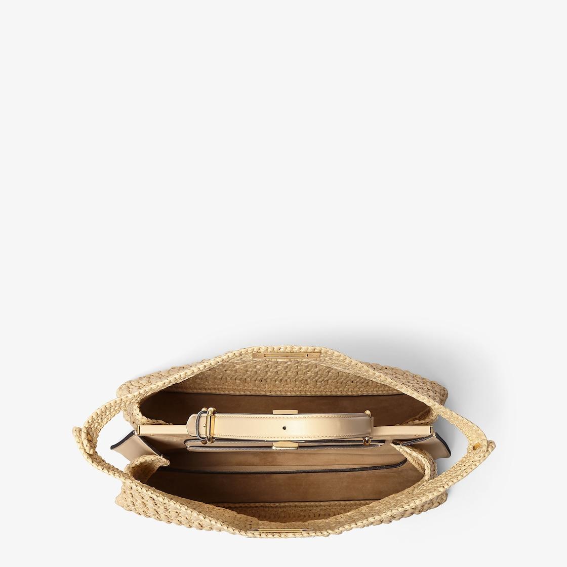 Peekaboo Soft LargeBeige viscose fibre crochet bag Product Image