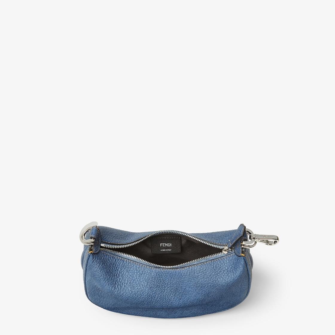 Fendigraphy MiniBlue leather denim-effect mini-bag Product Image