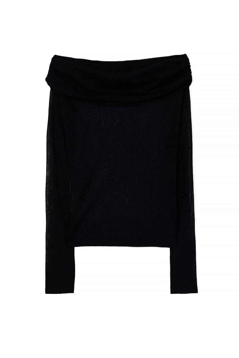 Fine Knitted Draped Top Product Image