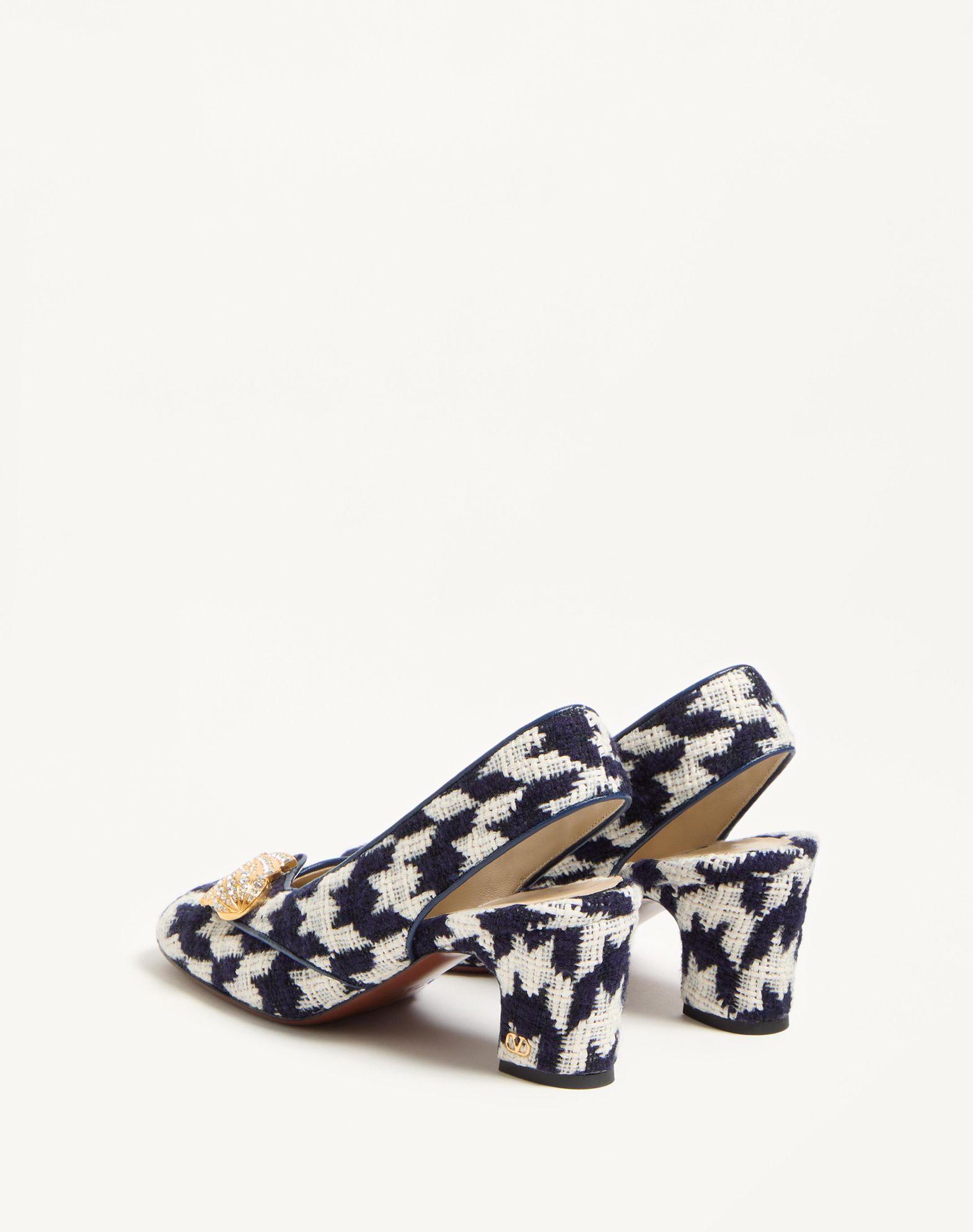 Adamantine Slingback Pumps In Tweed 60Mm Product Image