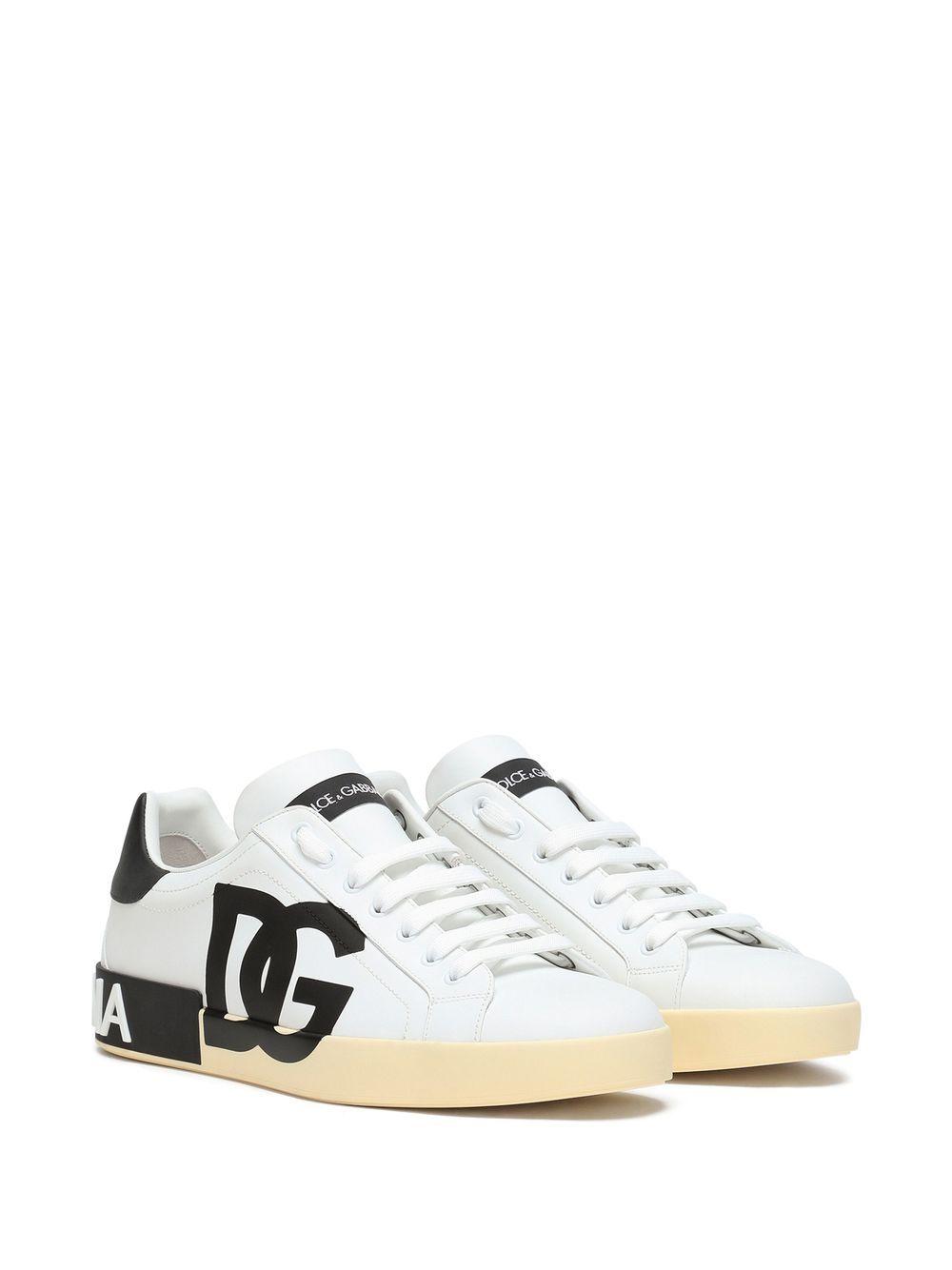 Portofino logo-print leather sneakers Product Image