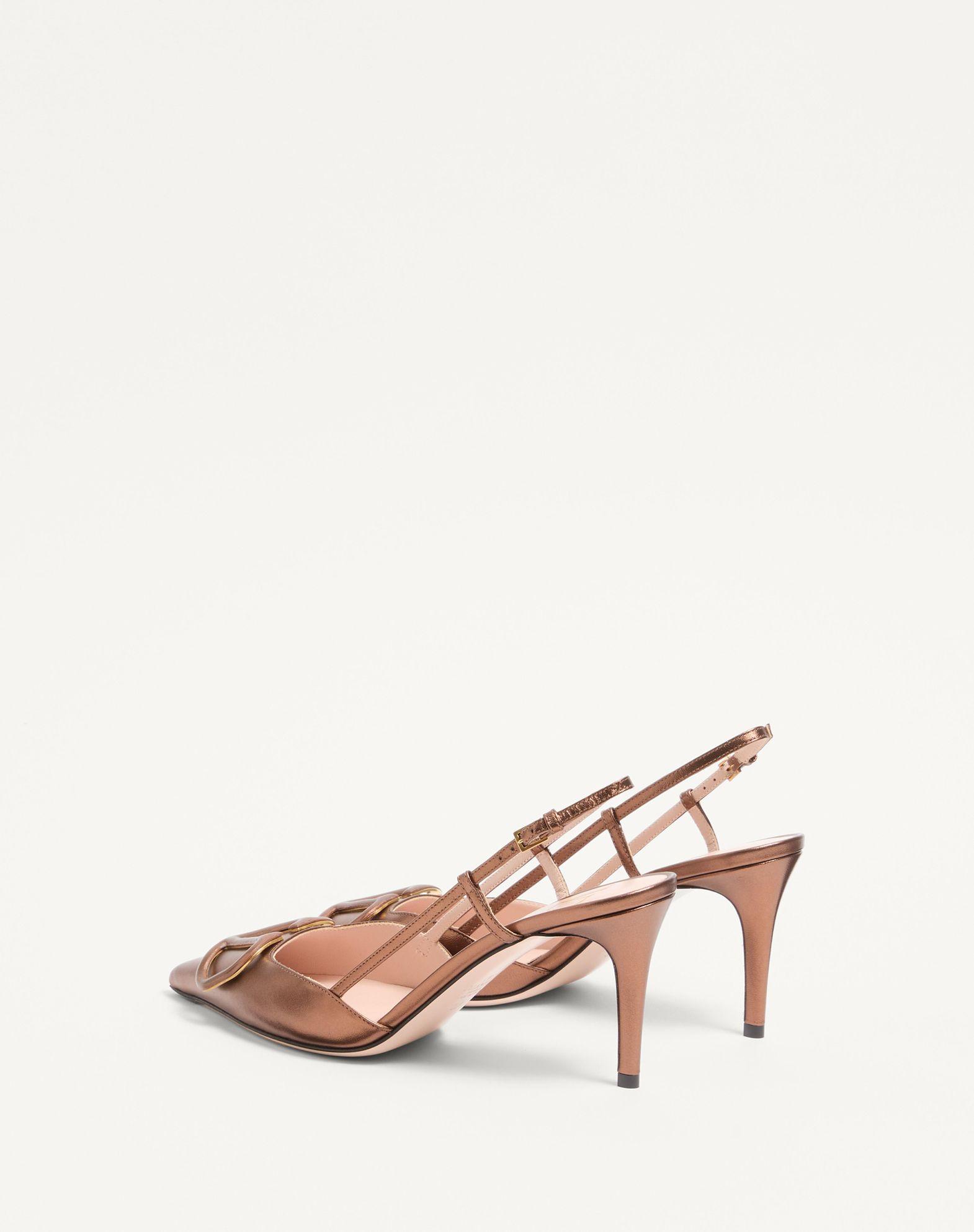 Vlogo Signature Slingback Pump In Laminated Nappa Leather 80Mm Product Image