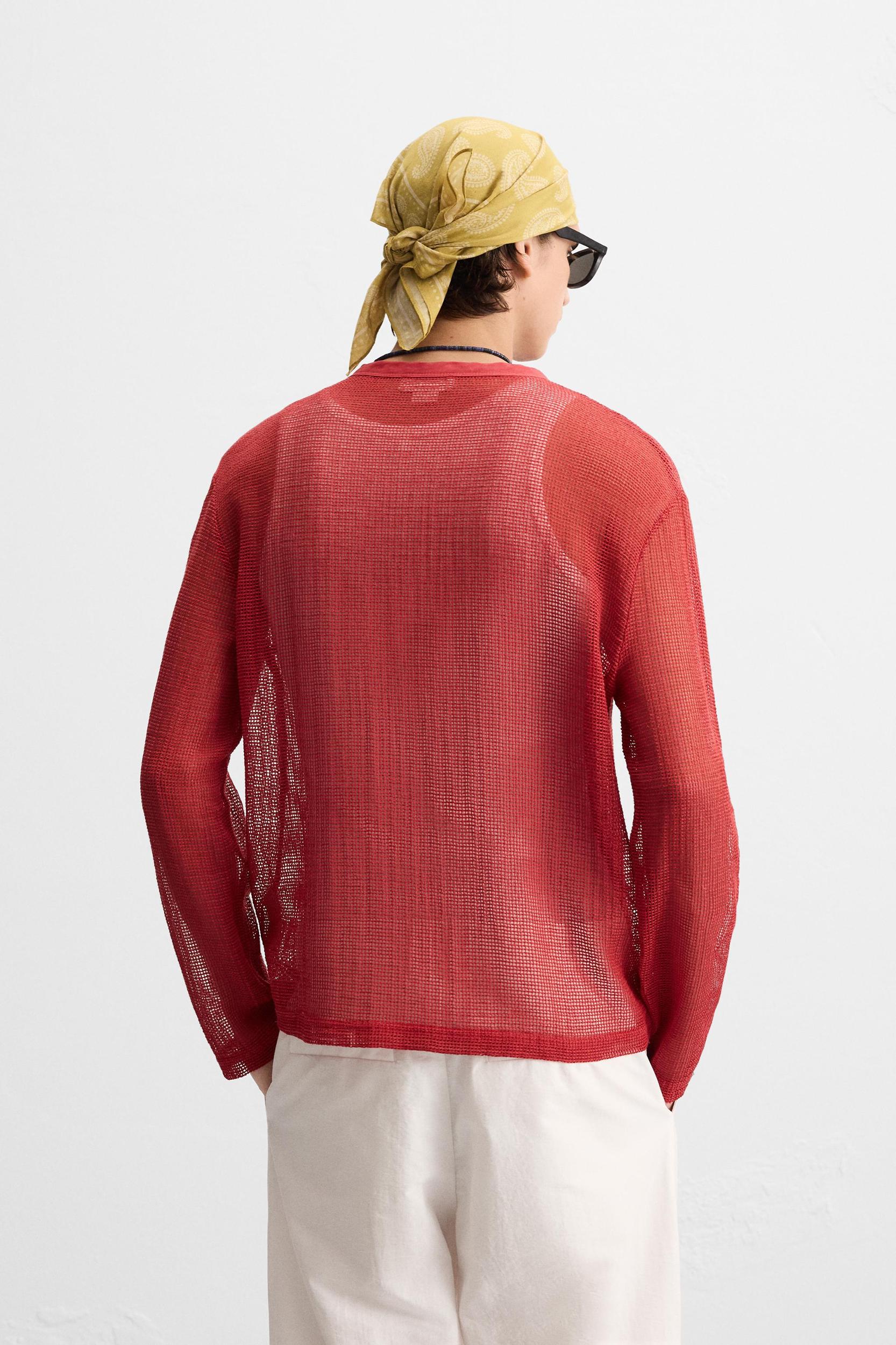 OPEN KNIT T-SHIRT Product Image