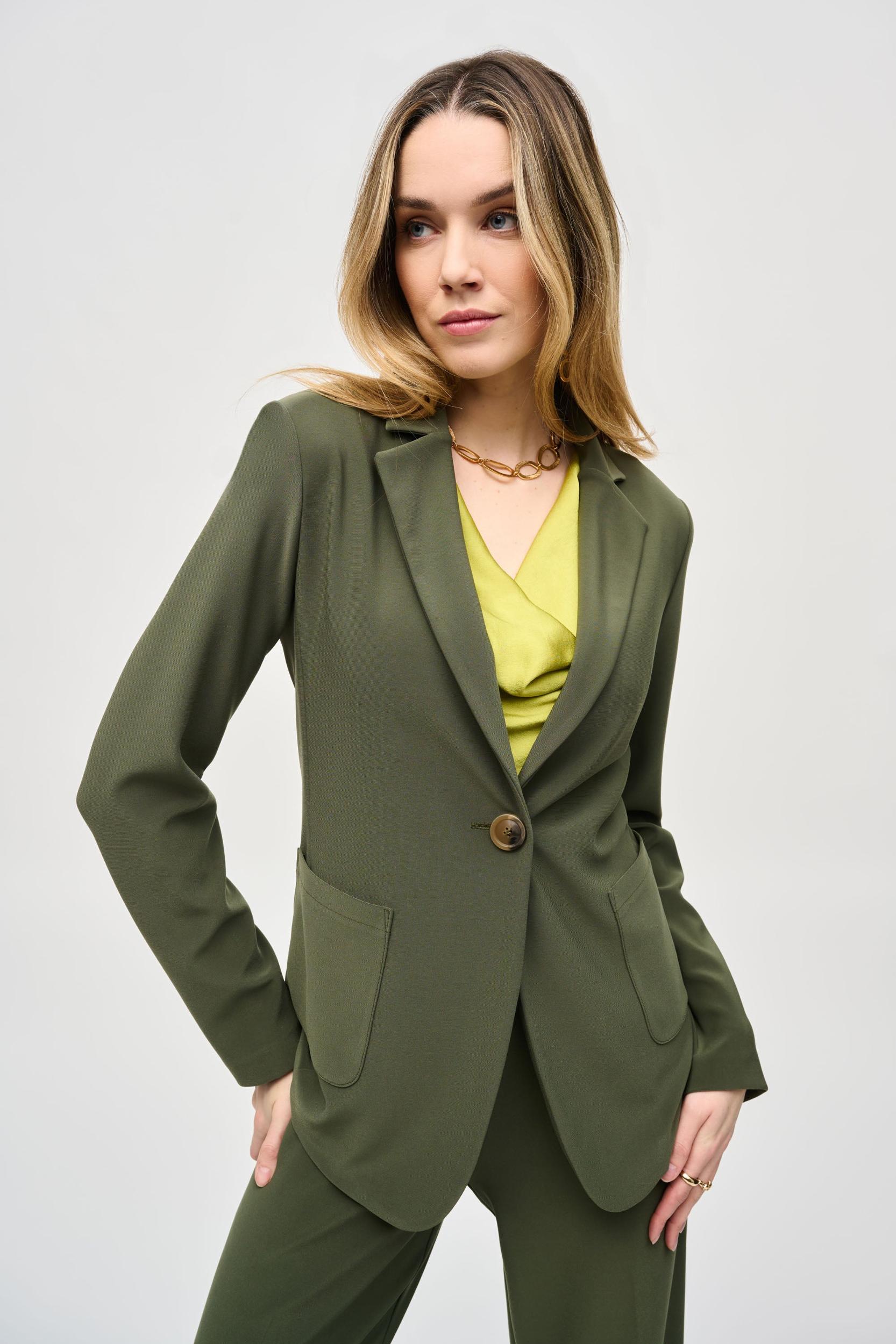 Silky Knit Fitted Blazer Product Image