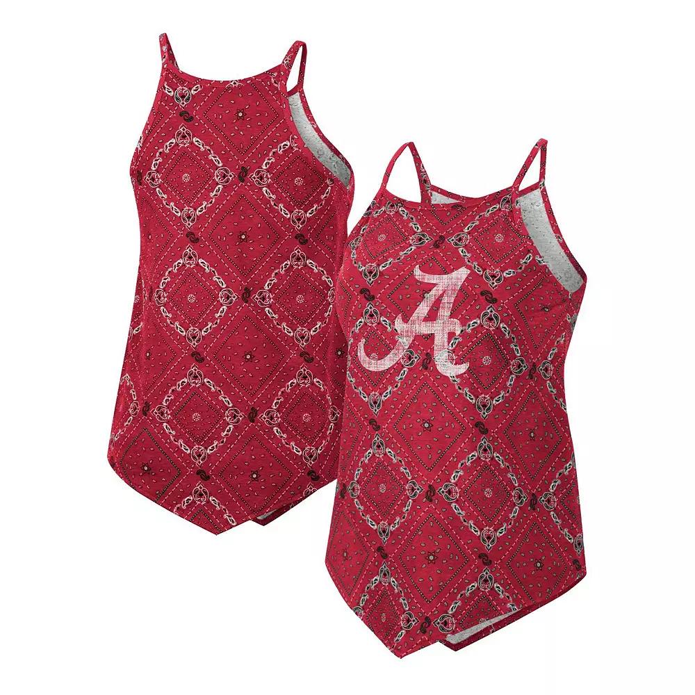 Women's Colosseum x Wrangler Crimson Alabama Crimson Tide Bandana Tank Top,  Product Image