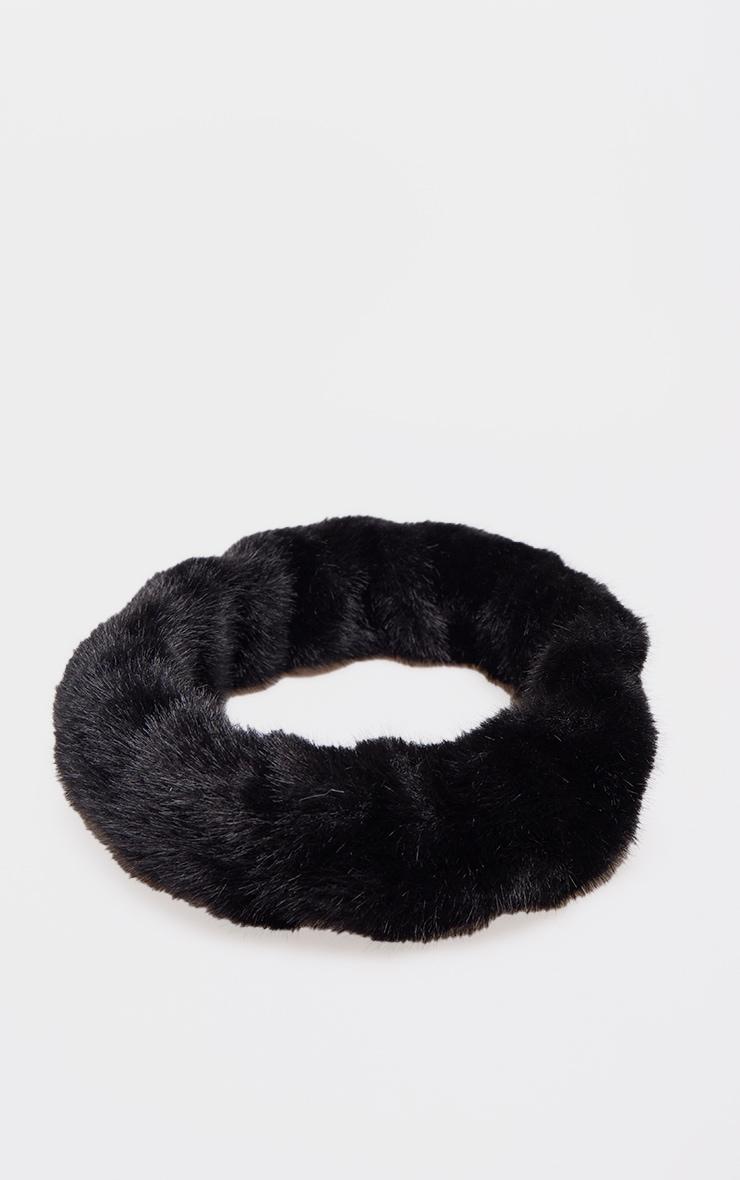 Black Soft Faux Fur Headband Product Image