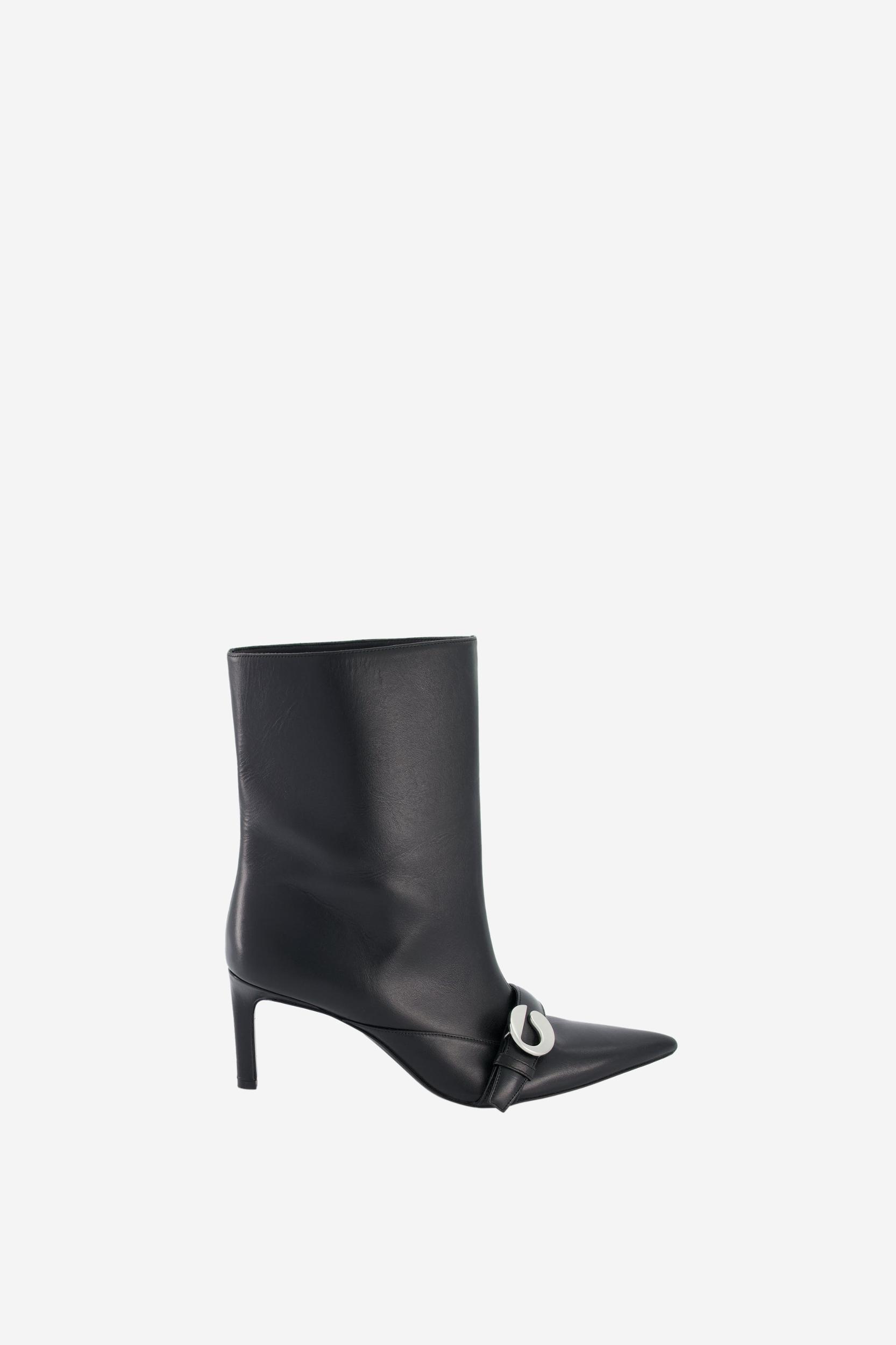 Ankle Heeled Belt Boots Product Image