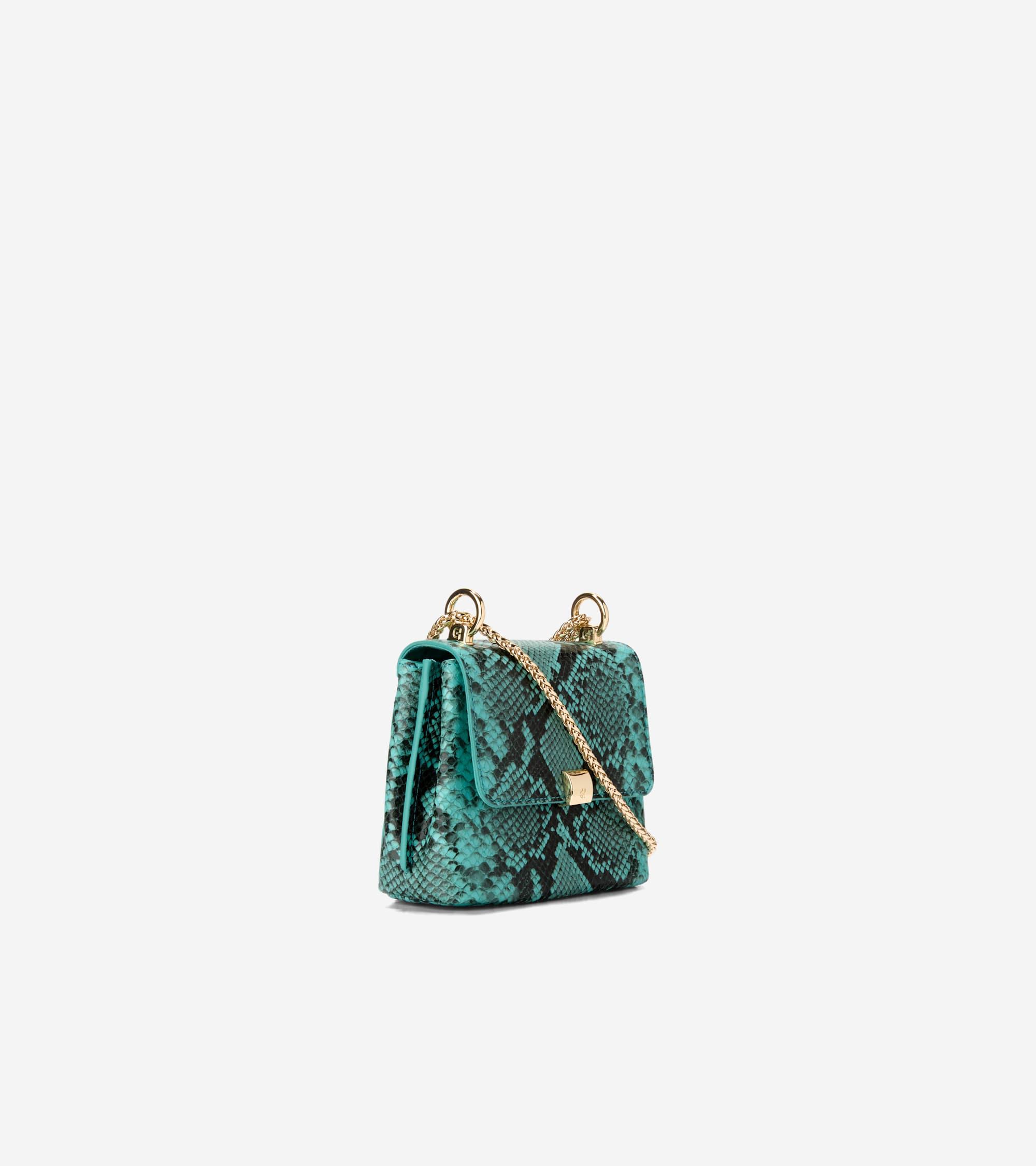 Women's Mini Convertible Chain Bag in Turquoise or Aqua | Cole Haan Product Image