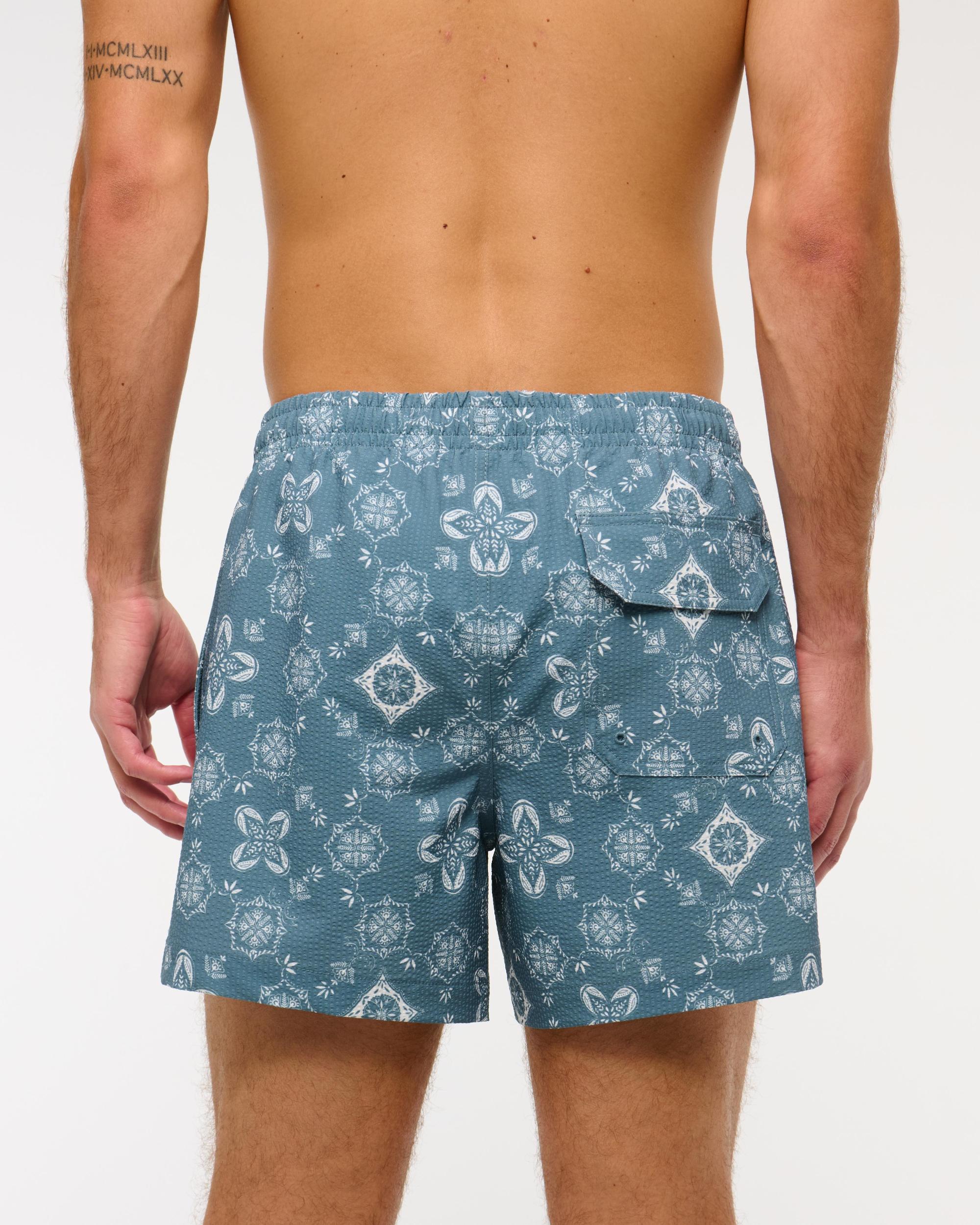 Pull-On Micro-Seersucker Swim Trunk Product Image