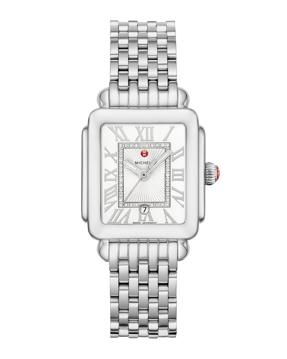 Womens Deco Madison Diamond & Stainless Steel Bracelet Watch Product Image