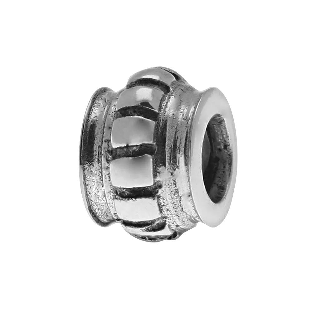 Individuality Beads Sterling Silver Striped Stopper Bead, Women's Product Image