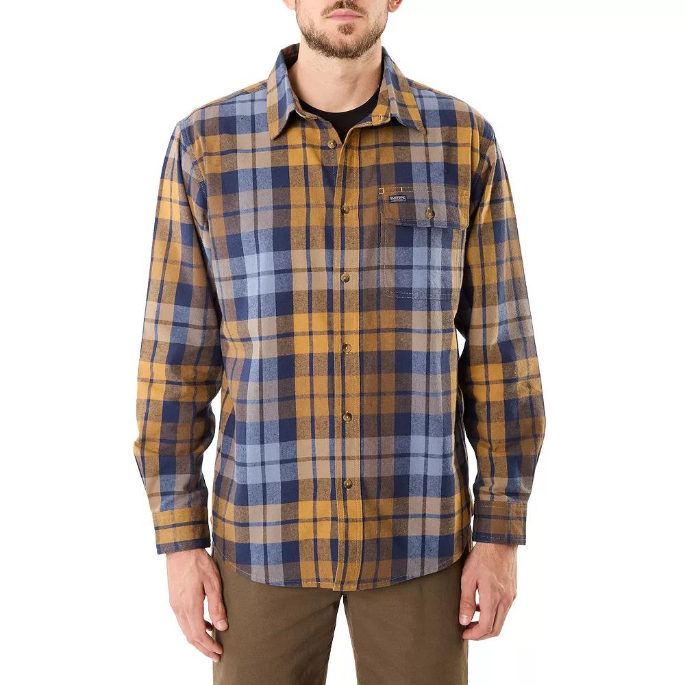 Men's Smith's Workwear Buffalo Plaid Flannel Button-Down Shirt,  Product Image