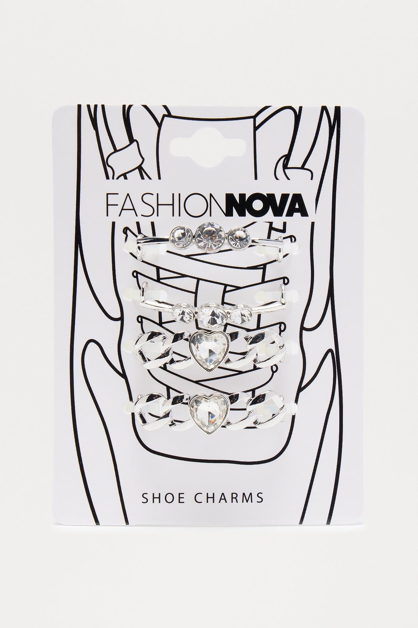 Style Me Up 4 Piece Shoe Charm Set - Silver Product Image