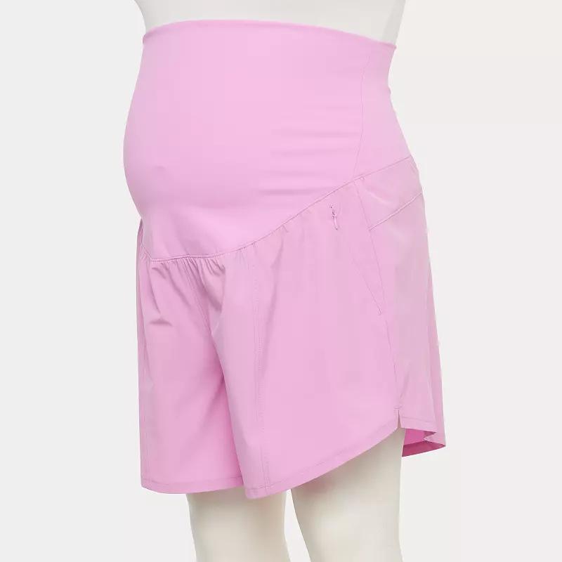 Plus Size Tek Gear Multi-Purpose Maternity Shorts, Women's, Size: 1XL, Purple Macaroon Product Image