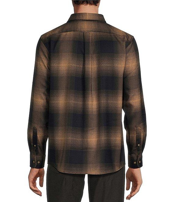 Rowm Long Sleeve Jaspe Ombre Plaid Button Down Shirt Product Image