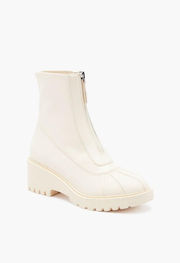 JustFab Margaux Platform Loafer Pump Womens Black/ White Size 8.5 Product Image