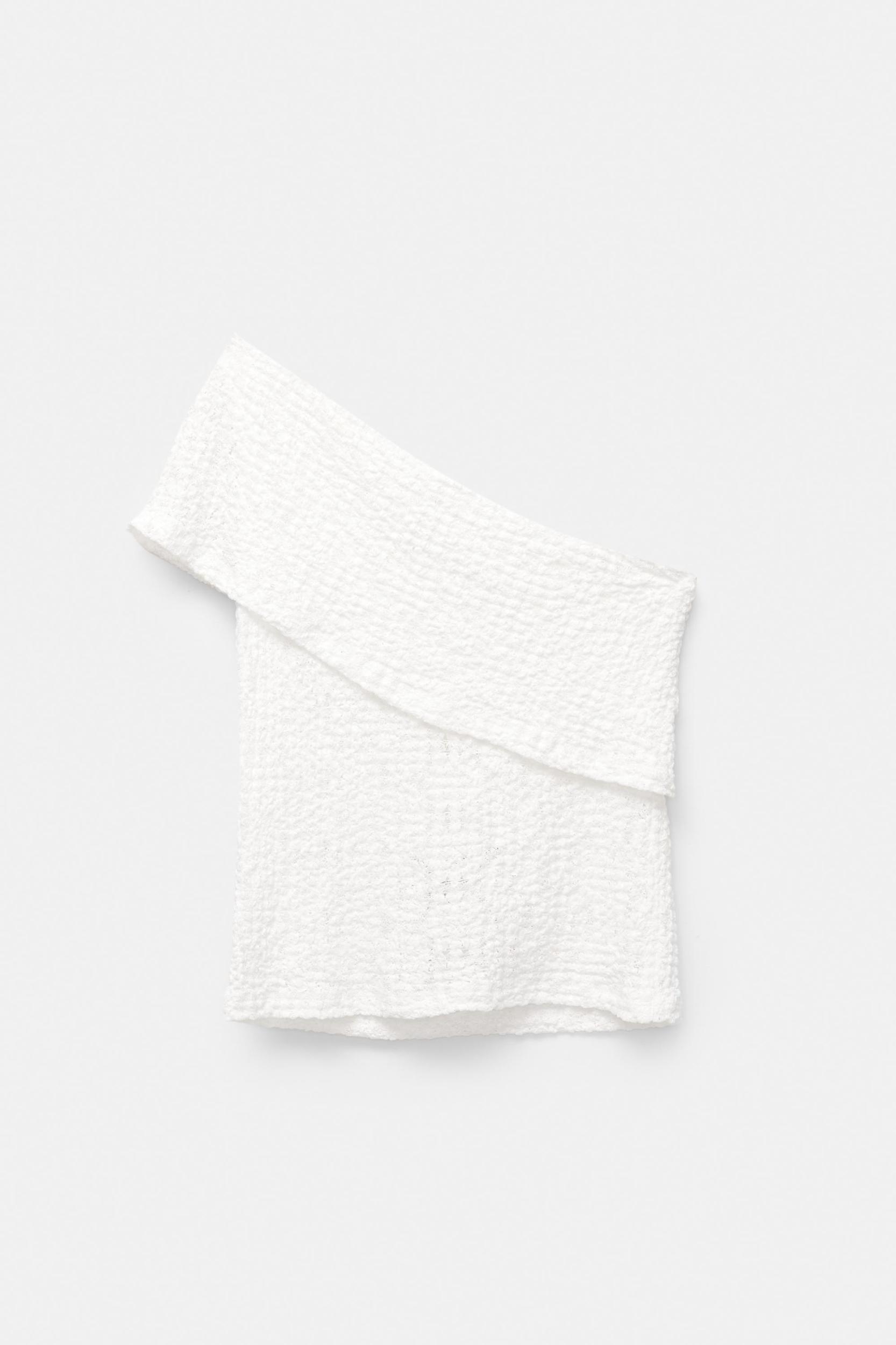 Asymmetric openwork top Product Image