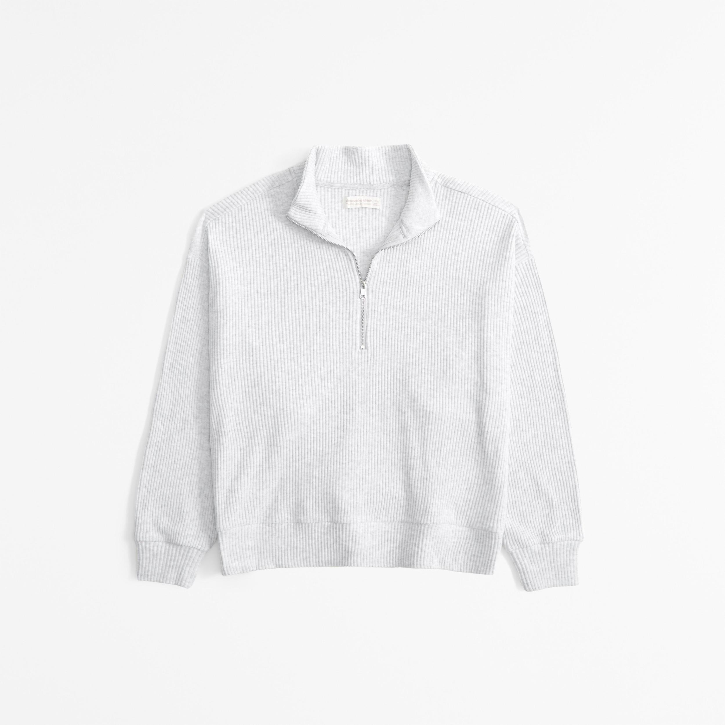 Lounge Brushed Rib Half-Zip Product Image