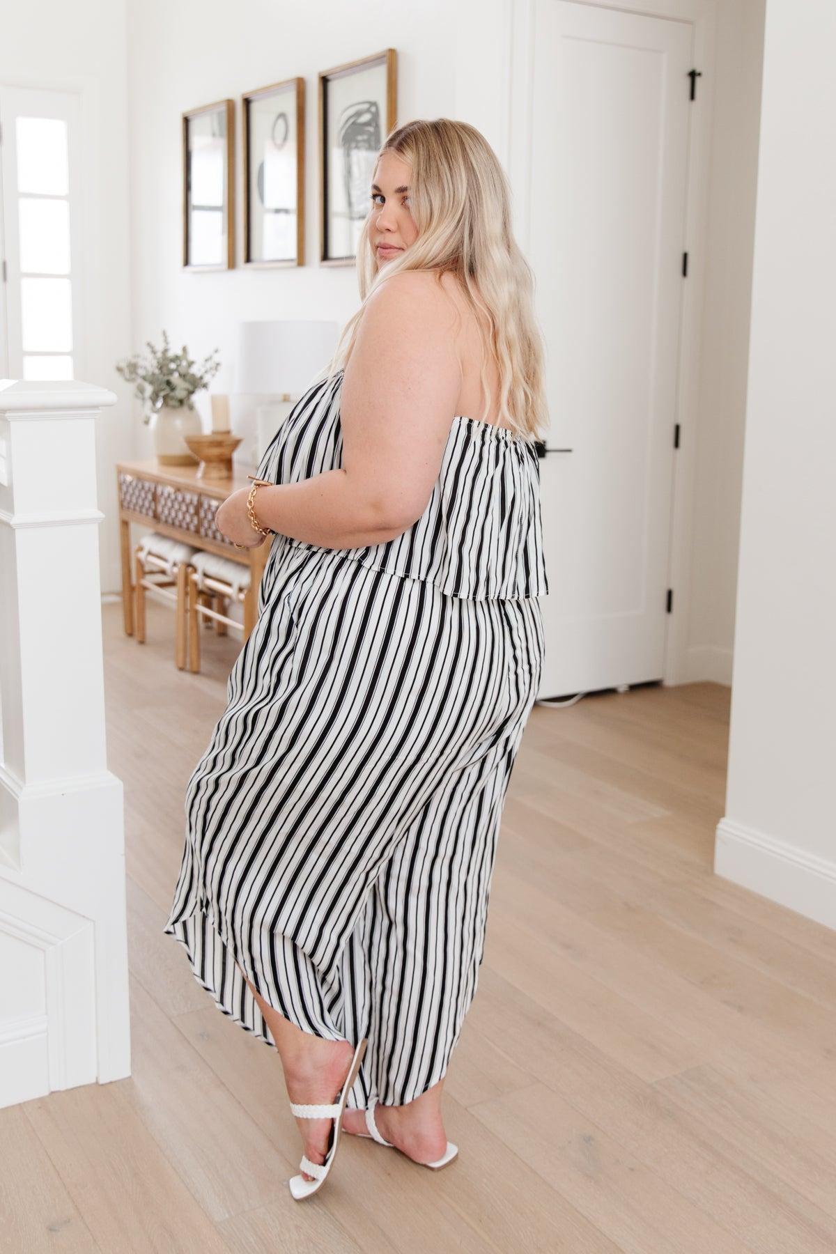 Modern Stripes Sleeveless Jumpsuit (Online Exclusive) Product Image