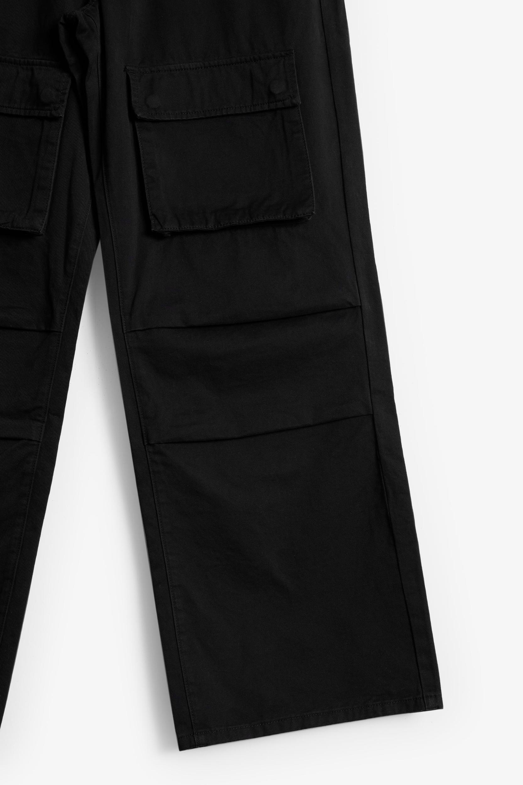 LWH Relaxed Baggy Cargo Pants - Black Product Image