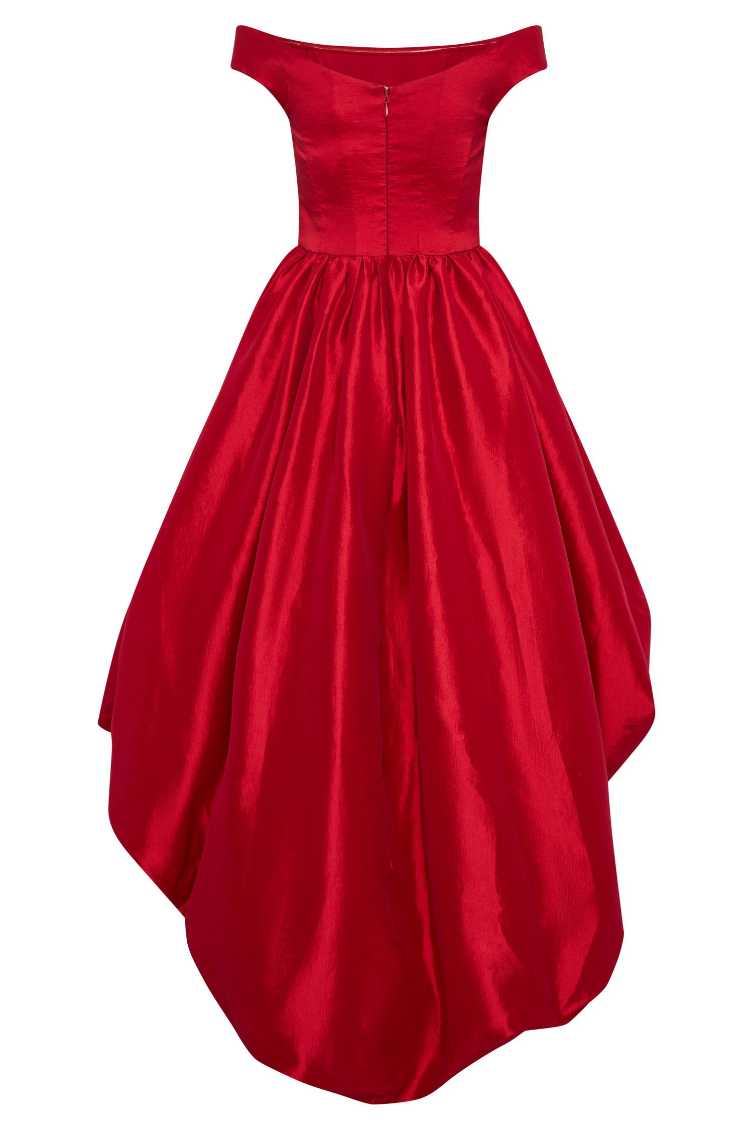 Amelia Bubble Maxi Dress - Ruby Red Product Image