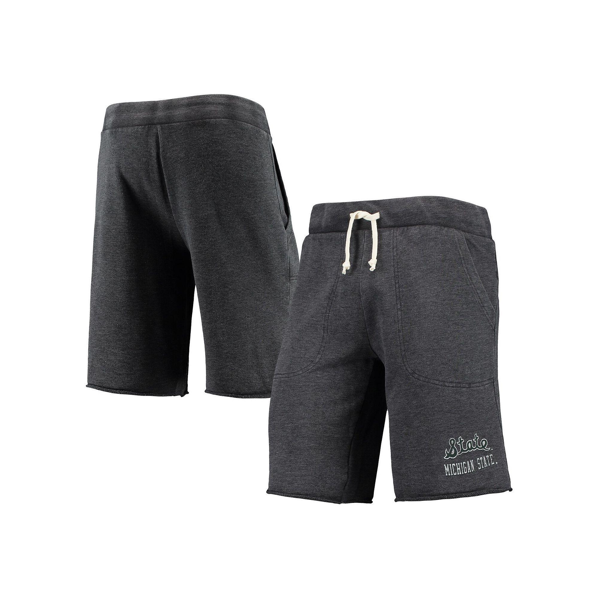 Men's Heathered Black Alternative Apparel Michigan State Spartans Victory Lounge Shorts,  Product Image