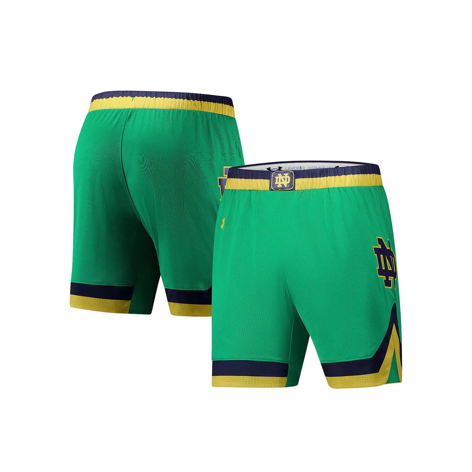 Men's Under Armour Green Notre Dame Fighting Irish Replica Basketball Shorts,  Product Image