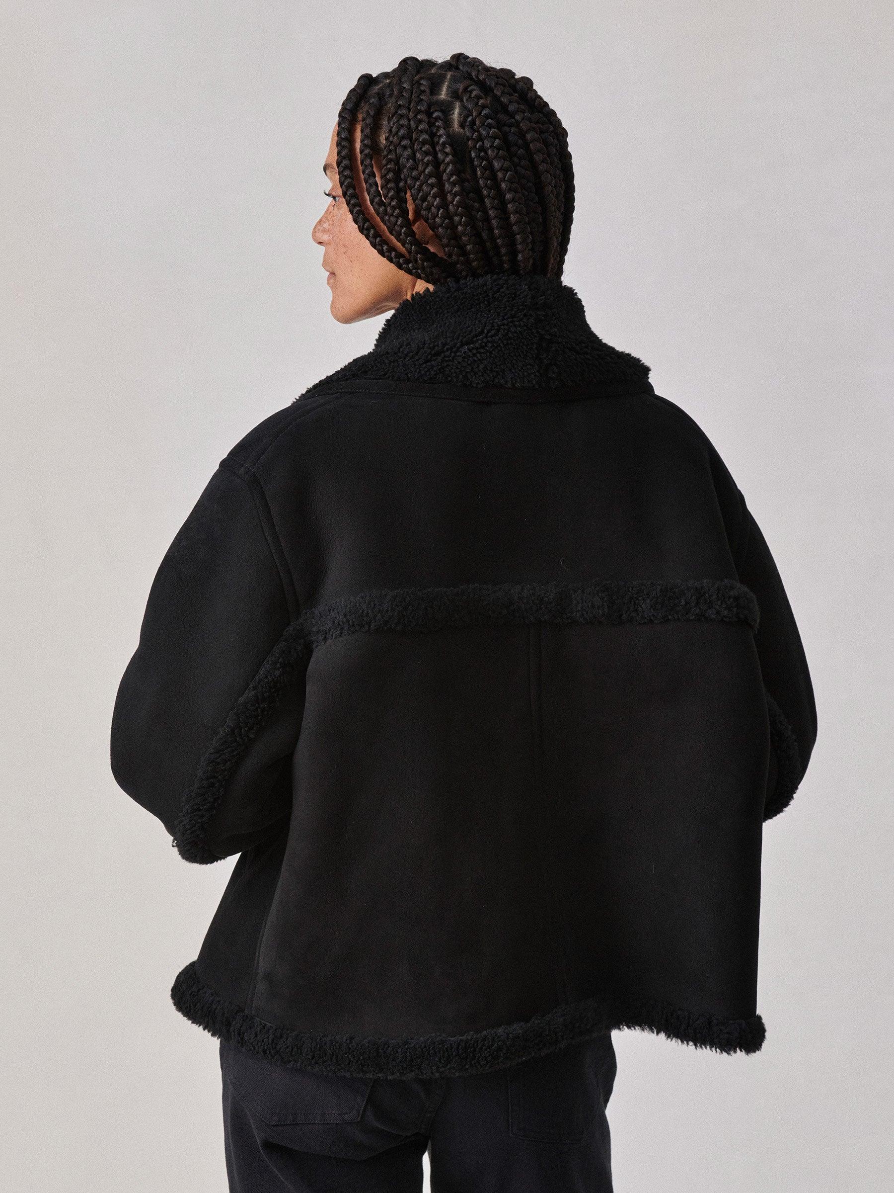 Black Shearling Ranch Jacket Product Image