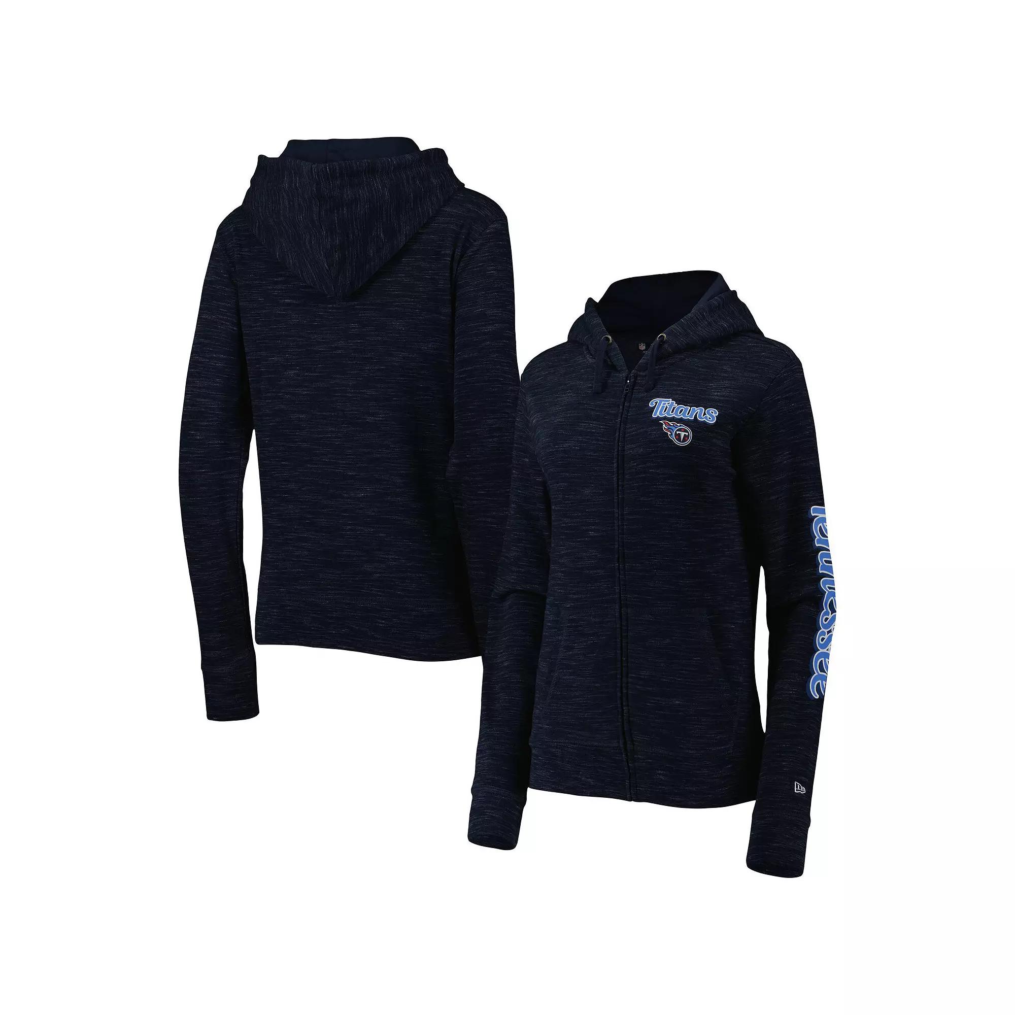 Women's New Era Navy Tennessee Titans Reverse Full-Zip Hoodie, Size: Small, Blue Product Image