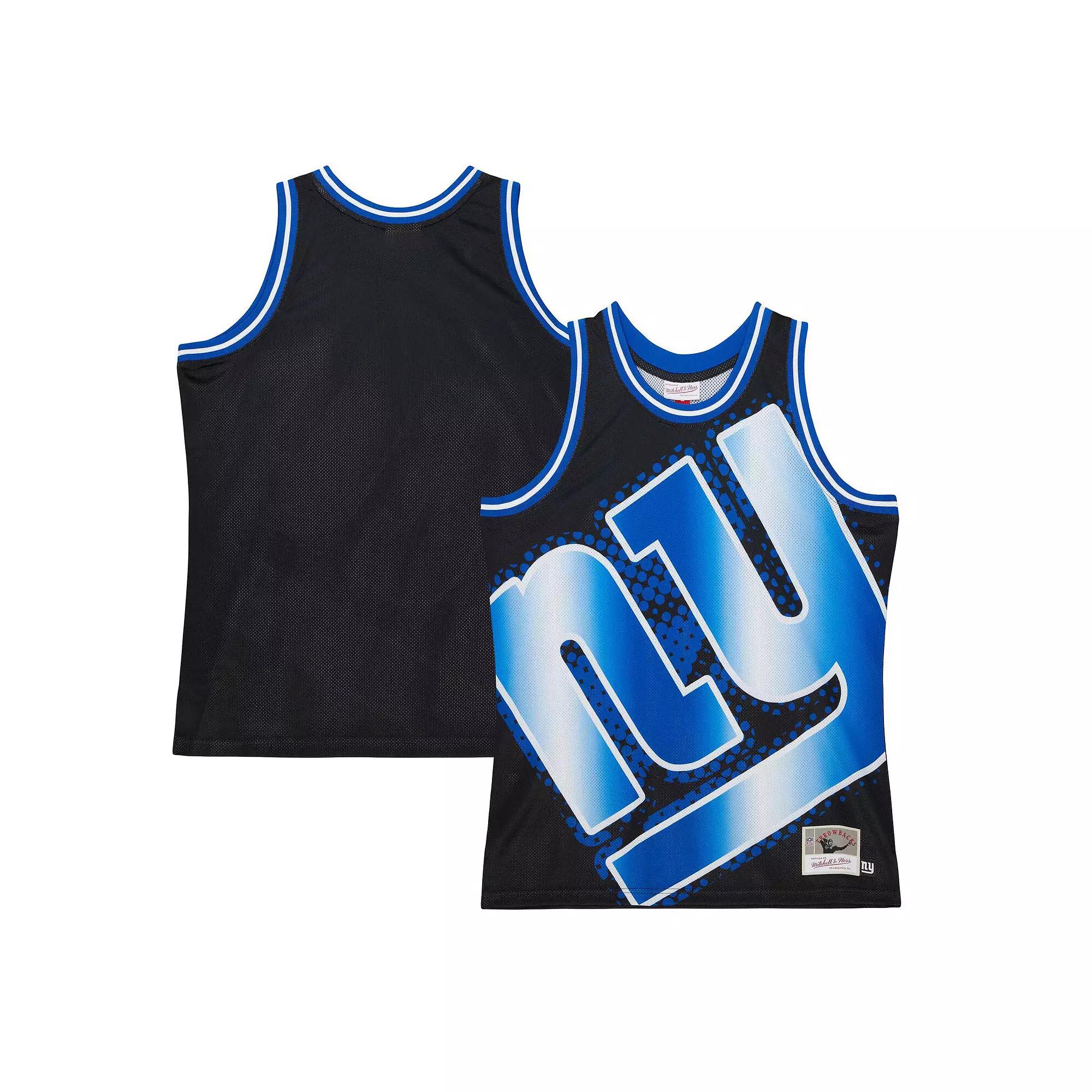 Men's Mitchell & Ness Black New York Giants Big Face 7.0 Fashion Tank Top,  Product Image